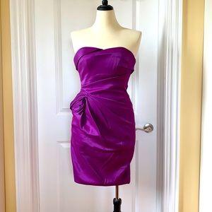 JS Collections Purple Strapless Dress Size 4